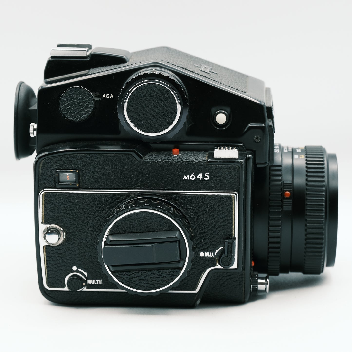 Mamiya M645 Sekor C 80mm f2.8N lens and Mamiya PDS Prism Finder