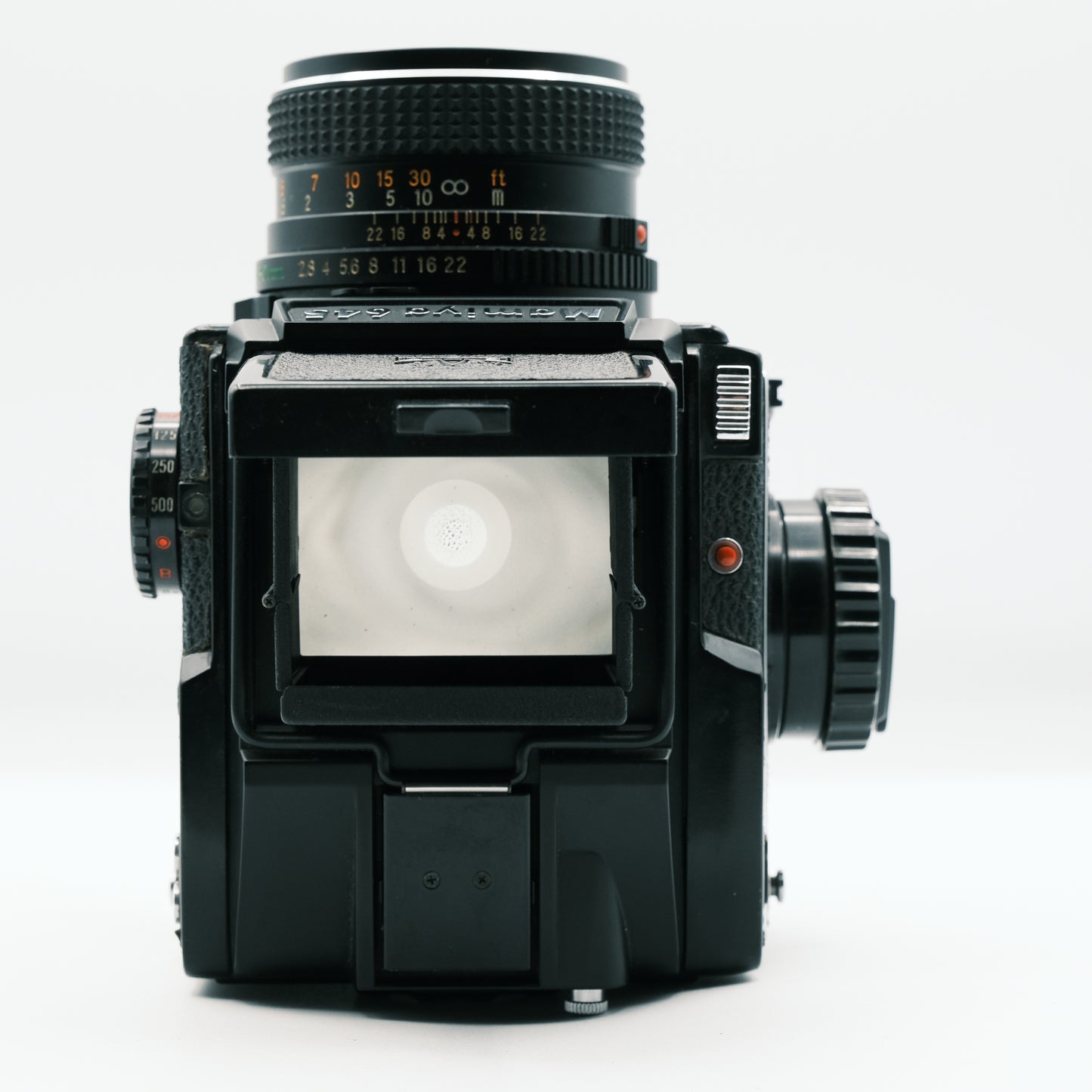 Mamiya M645 Sekor C 80mm f2.8 lens and sports finder