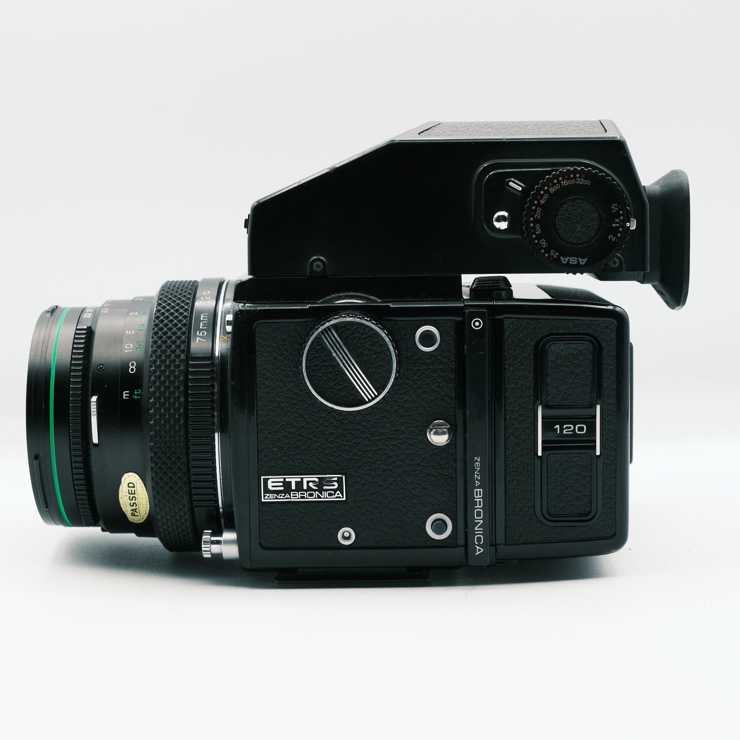 Zenza Bronica ETRS AE-II Finder Ottica Zenzanon E II 75mm f2,8