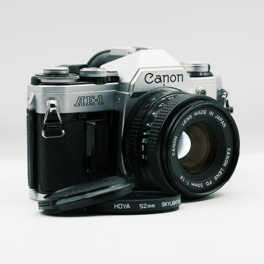 Canon AE-1 Canon FD 50mm f/1.8 lens